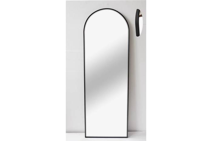 Arch Full Length Standing Aluminum Mirror - Black