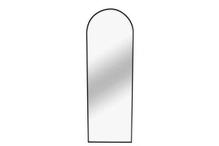 Arch Full Length Standing Aluminum Mirror - Black