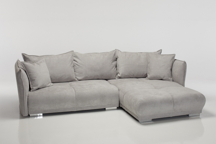 Lexington Large Corner Chaise Sofa - Moon Silver Fabric