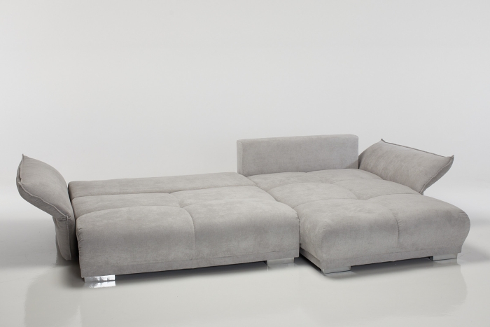 Lexington Large Corner Chaise Sofa - Moon Silver Fabric