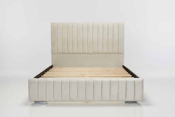Aimee Upholstered Bed - Cream Velvet