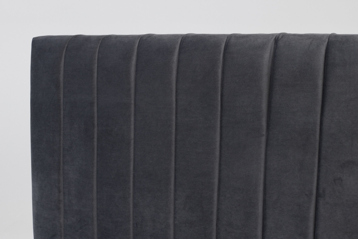 Aimee Upholstered Bed - Steel Velvet