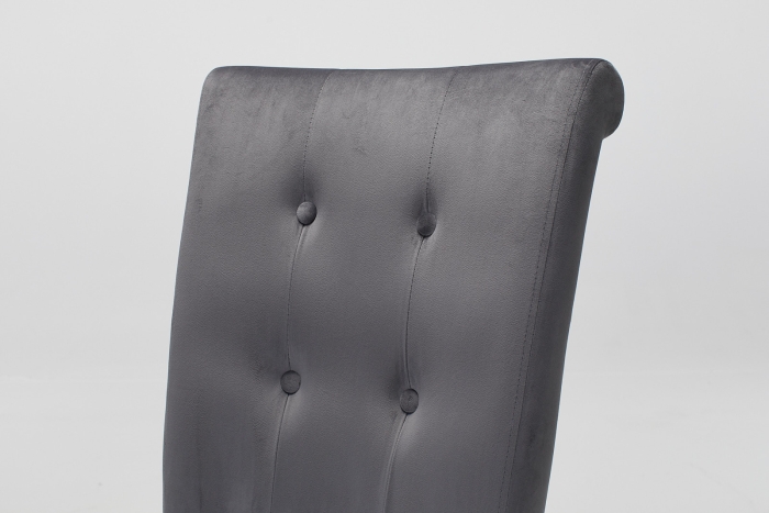 Cabrini Upholstered Dining Chair - Grey Velvet