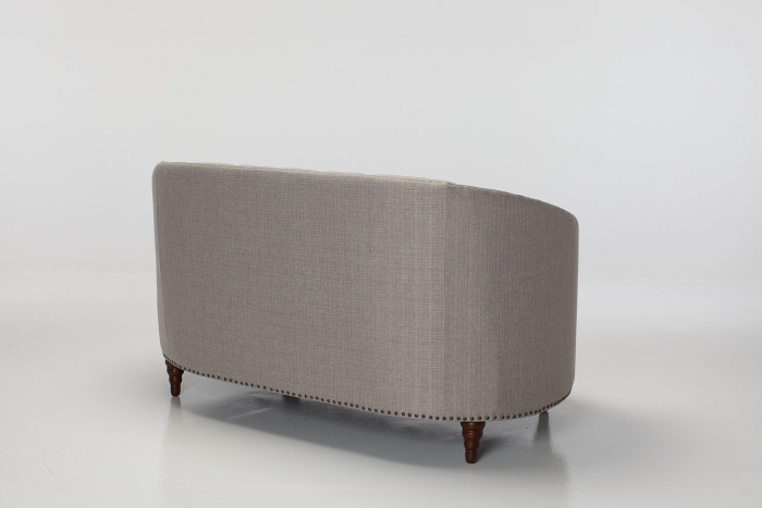 Olivia 2 Seater Chesterfield Sofa - Grey Fabric
