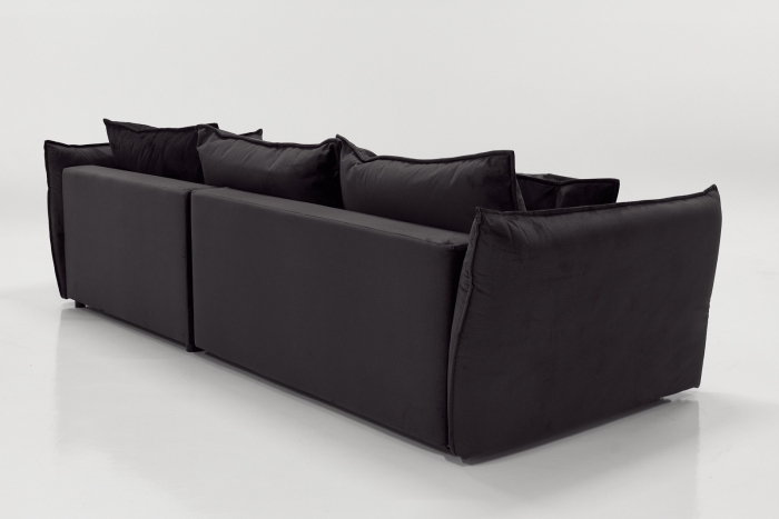 Lexington Large Right Hand Sleeper Corner Sofa Bed - Graphite Velvet