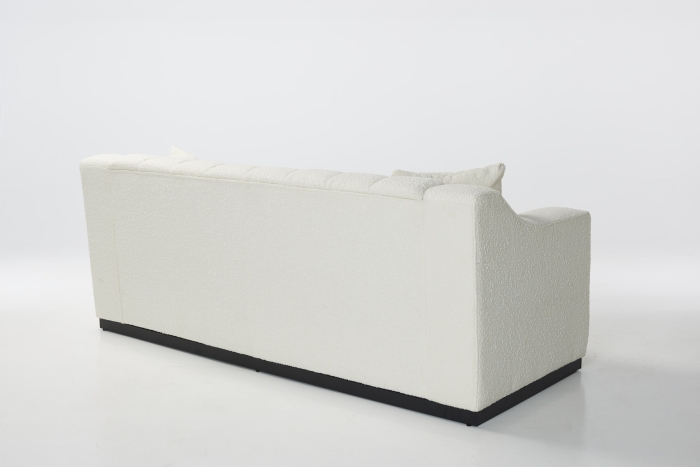 Imogen 3 Seat Modern White Sofa - Teddy Boucle Fabric