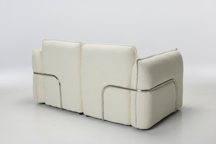 Montana 2 Seat Modern Boucle Sofa - Teddy White