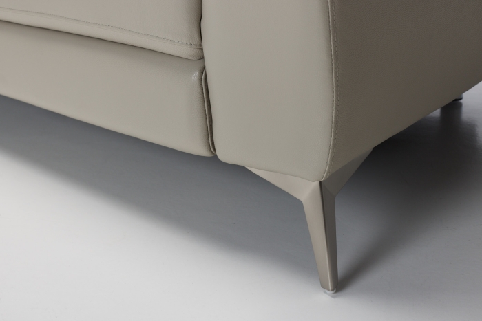 Denver Electric Recliner Premium Leather Sofa - Putty