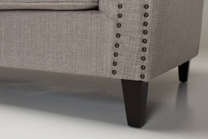 Chloe Modern Chesterfield Sofa - Grey Fabric