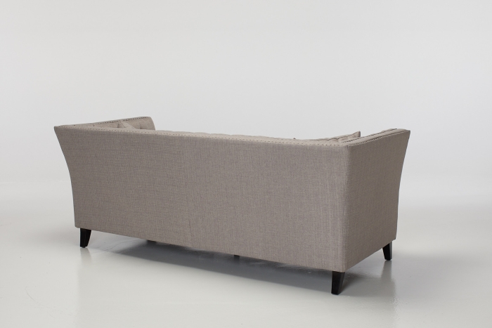 Chloe 3 Seater Modern Chesterfield Sofa - Grey Fabric