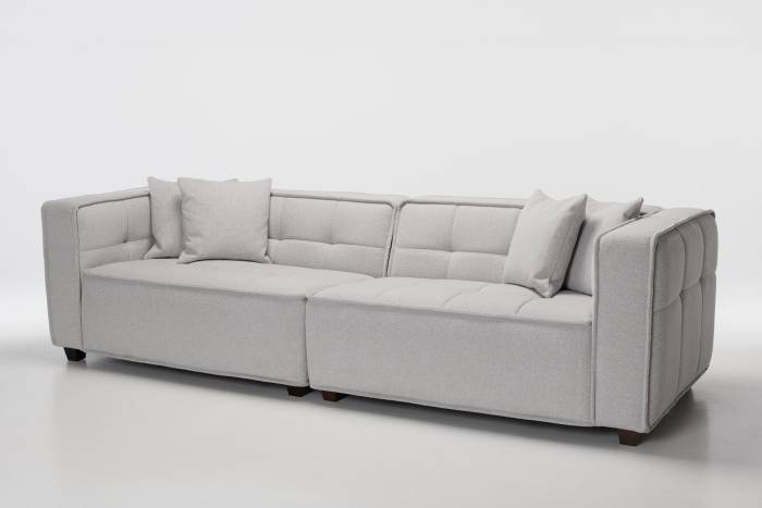 Arta - Large 4.5 Seater Modern Sofa, Chalk Grey Premium Linen