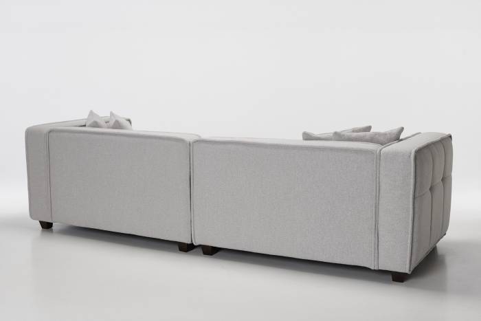 Arta - Large 4.5 Seater Modern Sofa, Chalk Grey Premium Linen