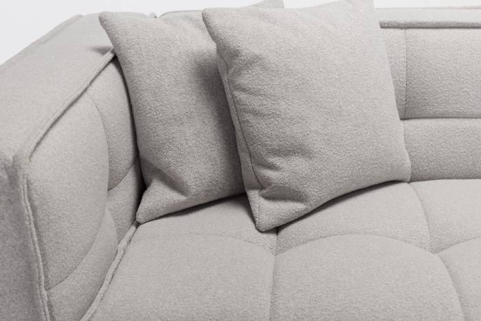 Arta - Large 4.5 Seater Modern Sofa, Chalk Grey Premium Linen