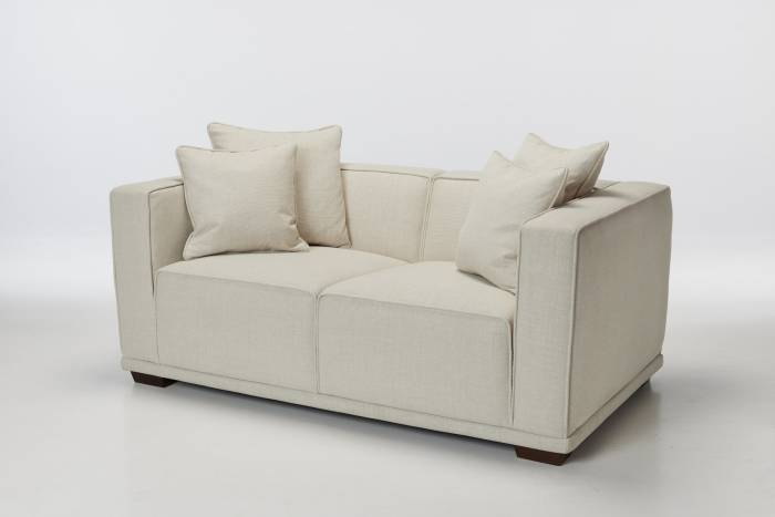 Porto - Large 2.5 Seater Luxury Modern Sofa, Soft Cream Premium Linen
