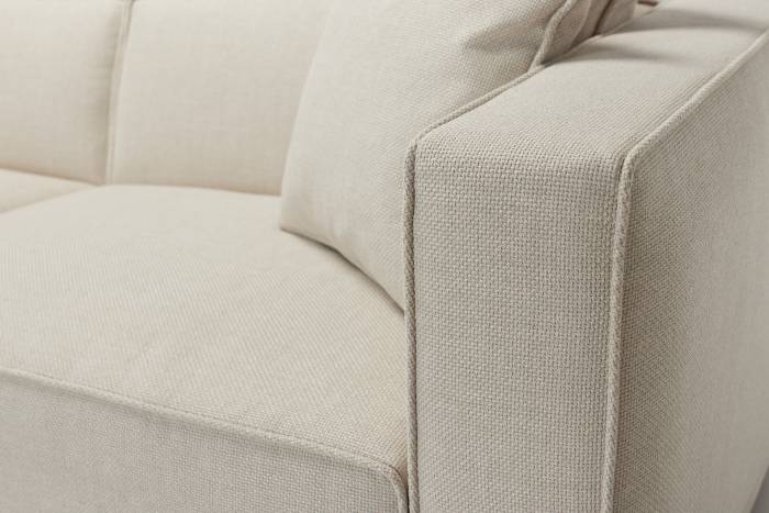 Porto - Luxury Modern Sofa, Soft Cream Premium Linen