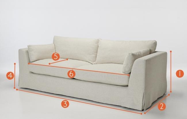 Deia 4 Seater Sofa Measurements