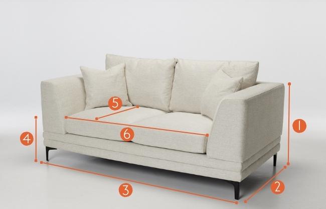 Lotti 2.5 Seater Sofa Measurements