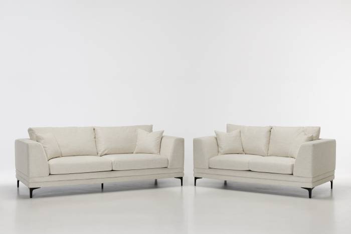 Lotti Luxury Modern Sofa Set, Premium Natural Linen
