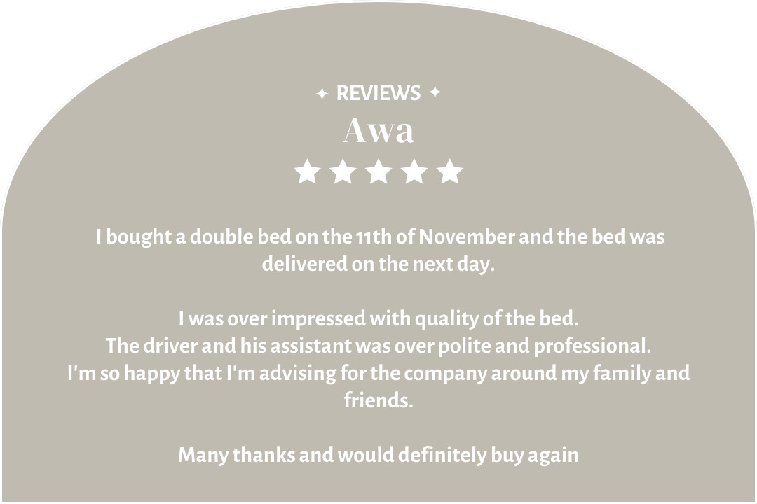 Double Bed 5 Star Review by Awa