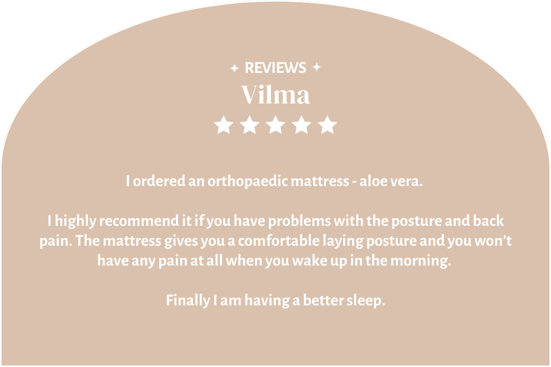 Orthopaedic Mattress 5 Star Review by Vilma
