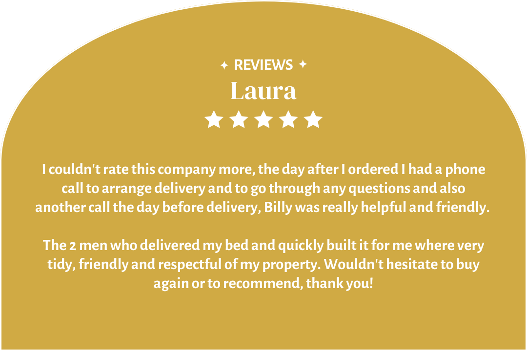 Bed 5 Star Review by Laura