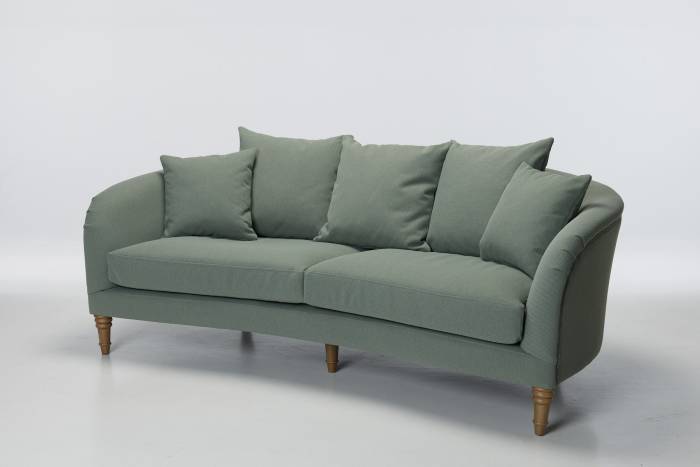 Claudia 3 Seater Luxury Modern Sofa - Sage Premium Linen