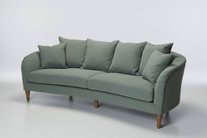 Claudia 4 Seater Luxury Modern Sofa - Sage Premium Linen