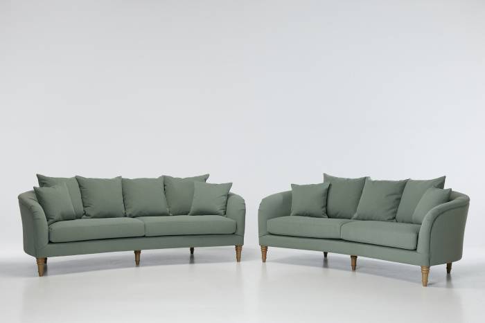 Claudia Luxury Modern Sofa Set - Sage Premium Linen
