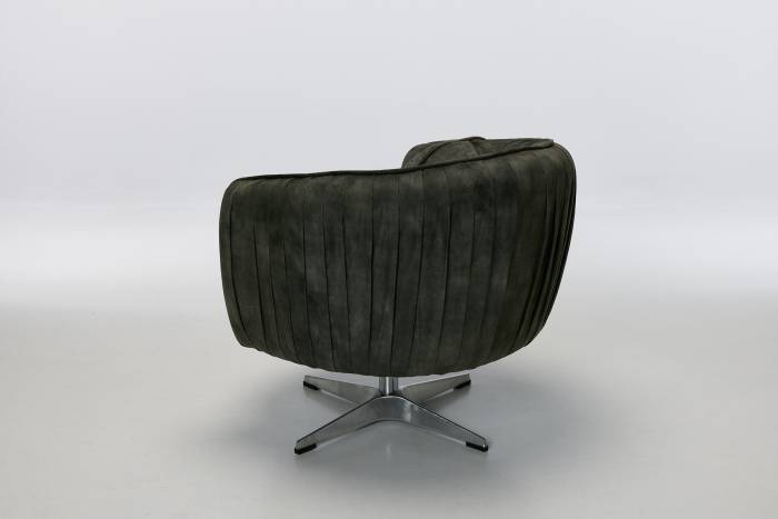 Colette - 360° Swivel Armchair, Antique Green Premium Mottled Velvet