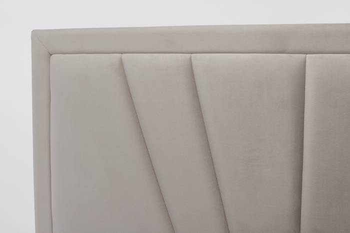 Saison Upholstered Ottoman Bed, Plush Silver Velvet