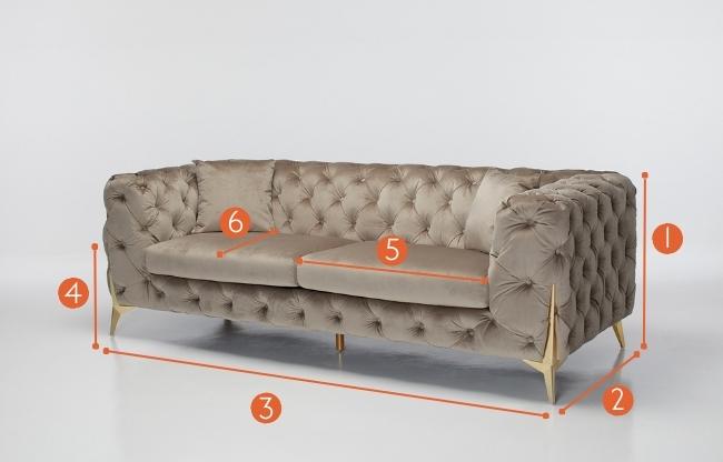 Annabelle 4 Seater Sofa Measurements