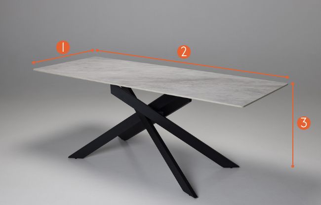 Cassis 2m Stone Dining Table Measurements
