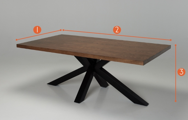 Oakford 2m Solid Oak Dining Table Measurements
