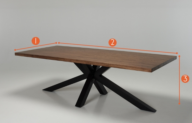 Oakford 2.4m Solid Oak Dining Table Measurements