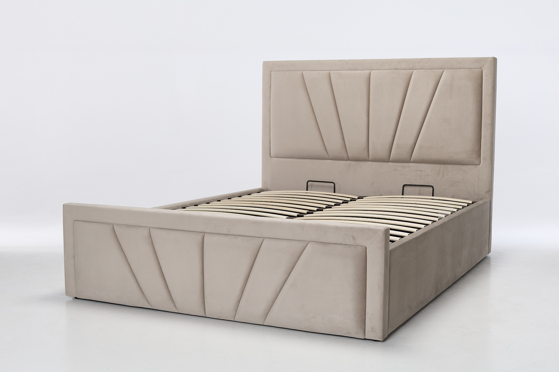 Saison Sprung Luxury Ottoman Bed - Coffee Velvet