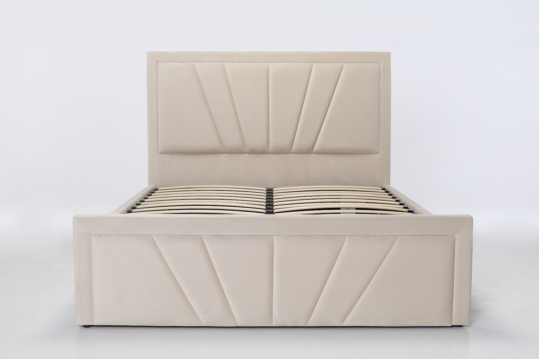 Saison Sprung Luxury Ottoman Bed - Cream Velvet