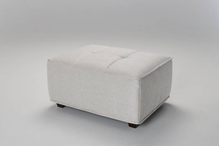 Arta - Luxury Modern Footstool, Premium Natural Linen