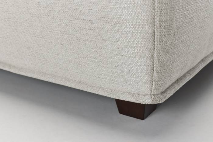Arta - Luxury Modern Footstool, Premium Natural Linen