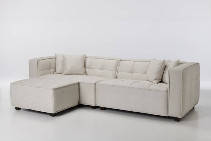 Arta - Luxury Modern Footstool & Sofa, Premium Natural Linen