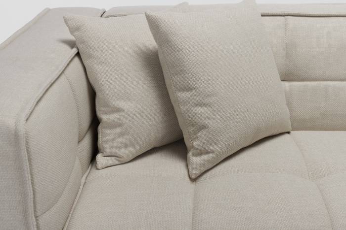 Arta - Large 4.5 Seater Luxury Modern Sofa, Soft Cream Premium Linen