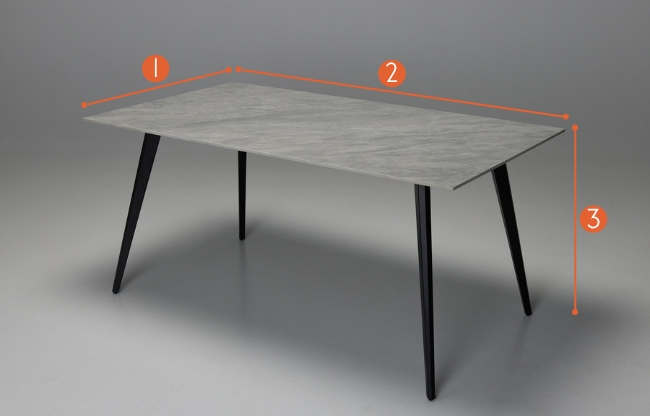 Immi 1.6m Stone Dining Table Measurements Image
