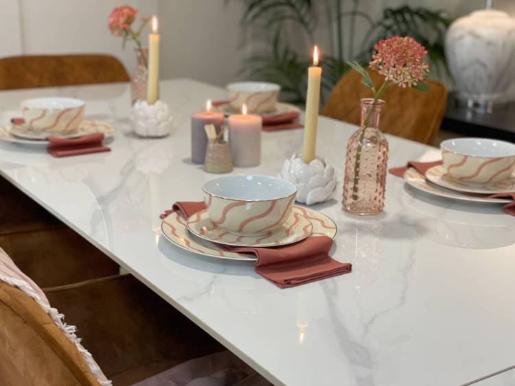 Stone Dining Table Set