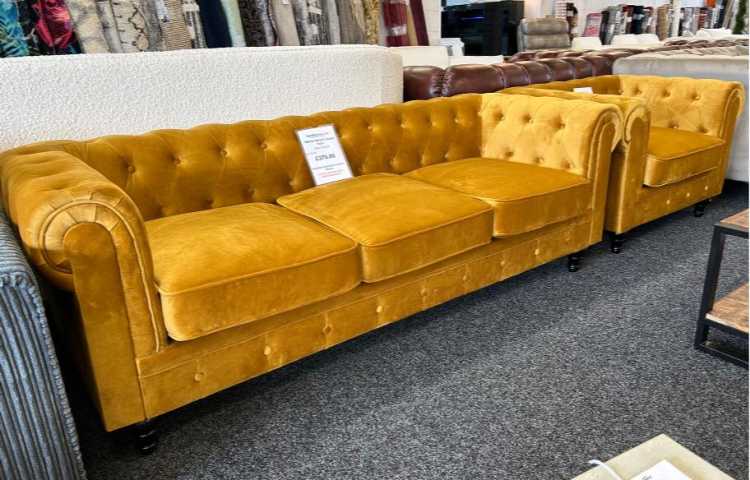 Mustard 3 Seater Sofa