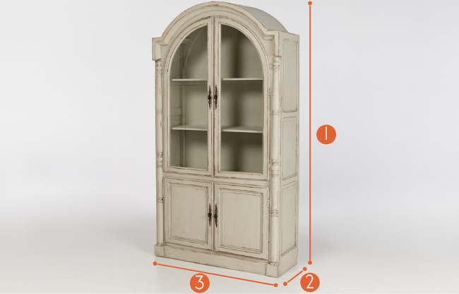 Adeline - 4 Door Display Cabinet measurements