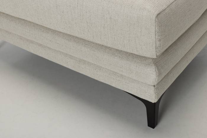 Lotti - Luxury Modern Footstool, Premium Natural Linen