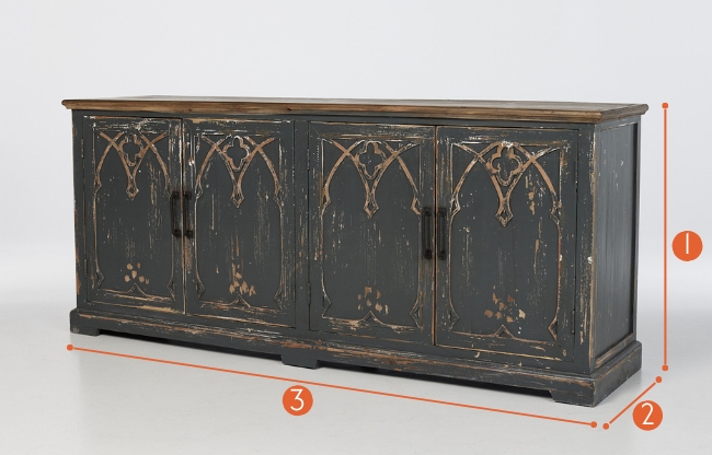 Pierre - 4 Door Sideboard measurements