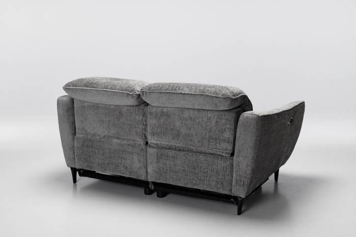 Muse - Electric Recliner 2 Seater Sofa, Grey Shimmer Premium Linen