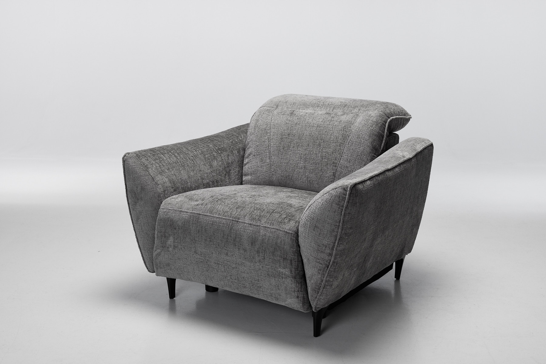 Muse - Electric Recliner Armchair, Grey Shimmer Premium Linen