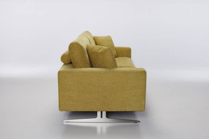 Nova - Modern Sofa, Mustard Premium Woven Fabric