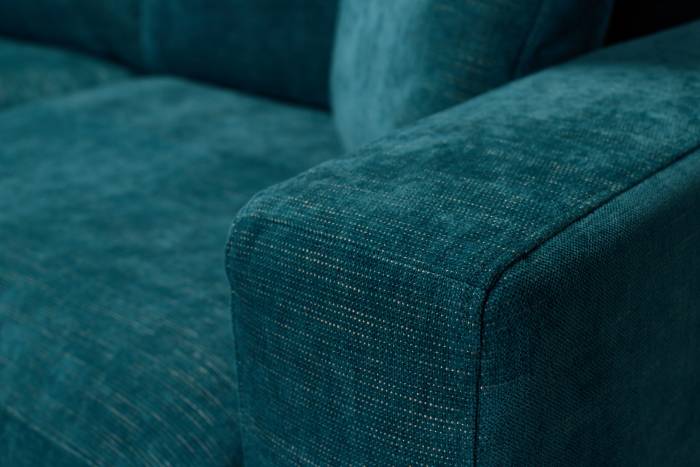 Nova - Modern Sofa, Peacock Premium Woven Fabric